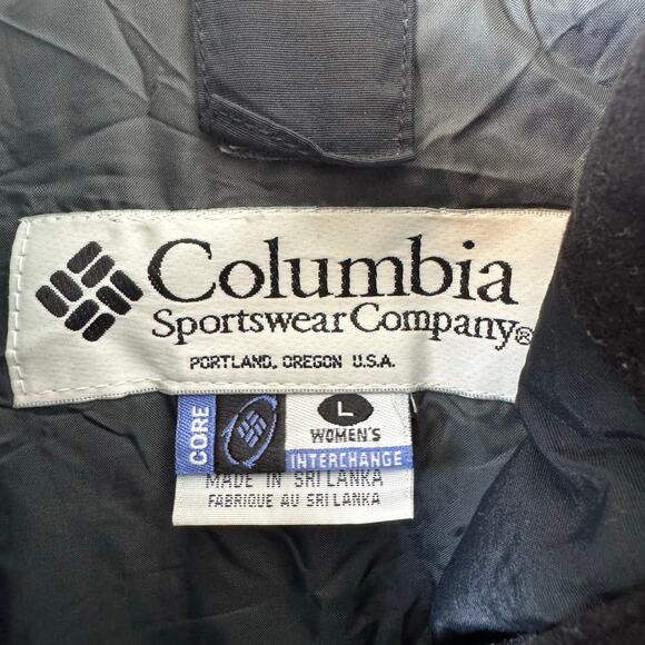 Columbia Ski Jacket Women’s Large Black Winter Snowboarding Core Shell Vtg Coat - Picture 2 of 15